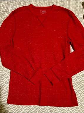 Sonoma Red Speckle Thermal Crewneck